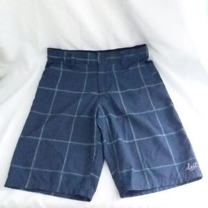 LOST ENTERPRISES Boy's sz 12 Blue Plaid Shorts EUC